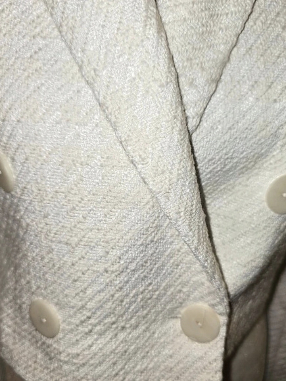 Zara Textured Cropped Blazer in White Size Medium Like New - Picture 3 of 6